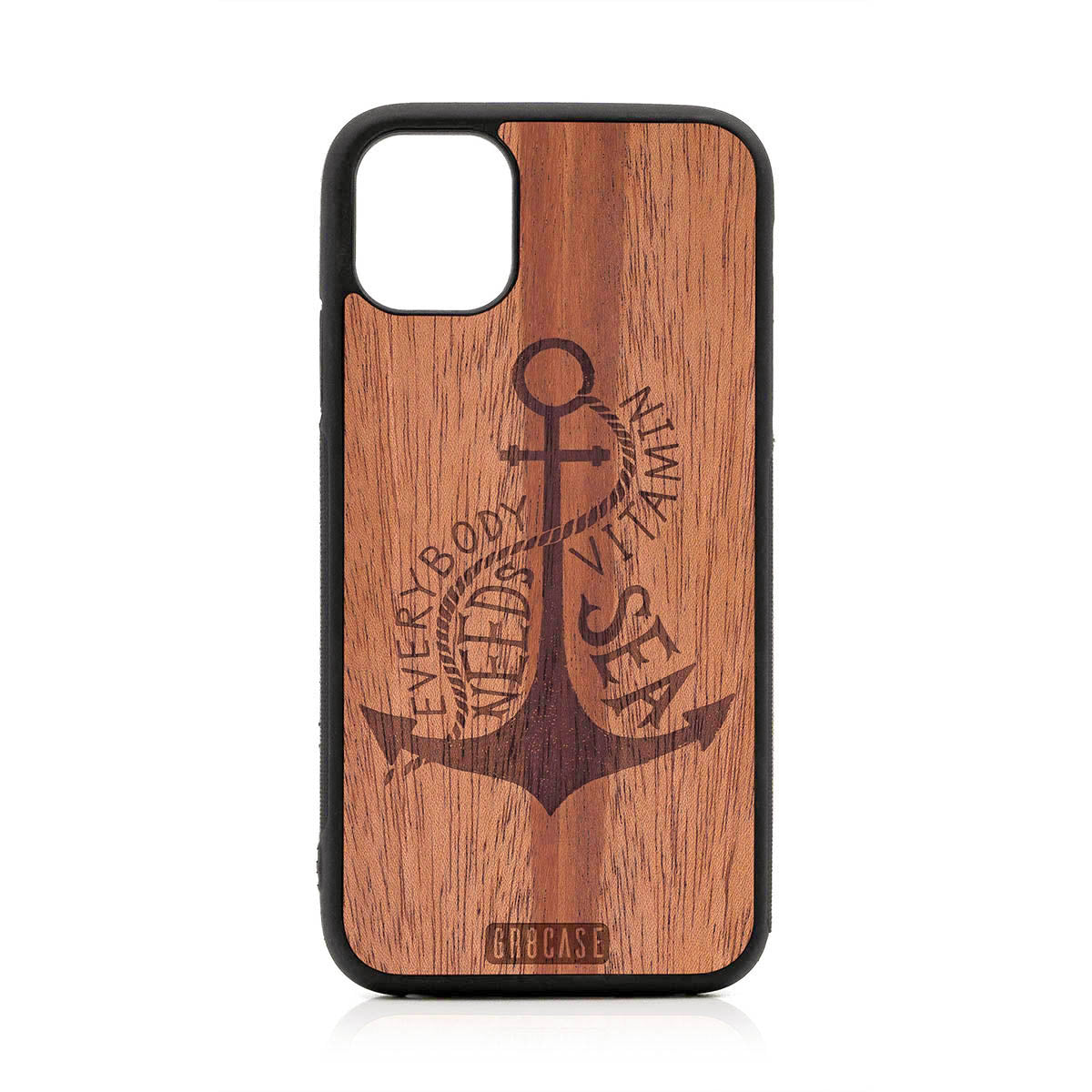 Everybody Needs Vitamin Sea (Anchor) Design Wood Case For iPhone 11 by GR8CASE