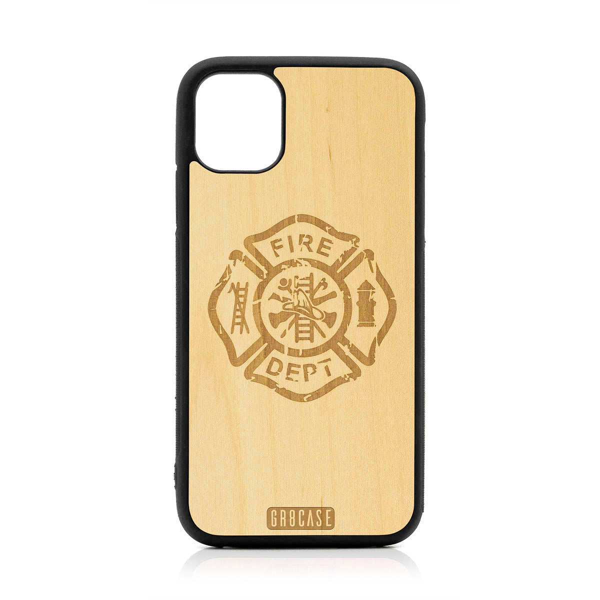 Fire Department Design Wood Case For iPhone 11 by GR8CASE
