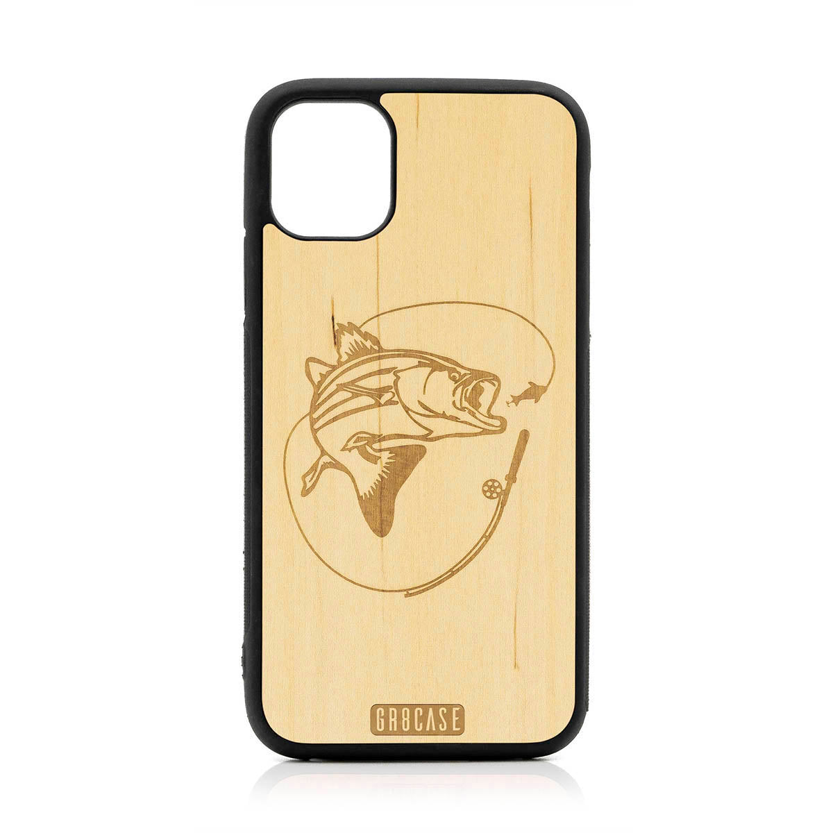 Fish and Reel Design Wood Case For iPhone 11 by GR8CASE