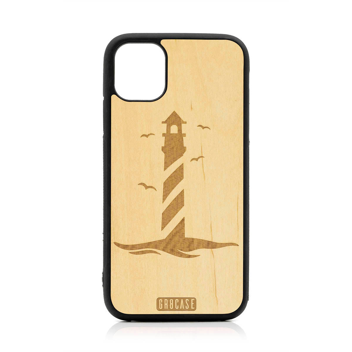 Lighthouse Design Wood Case For iPhone 11