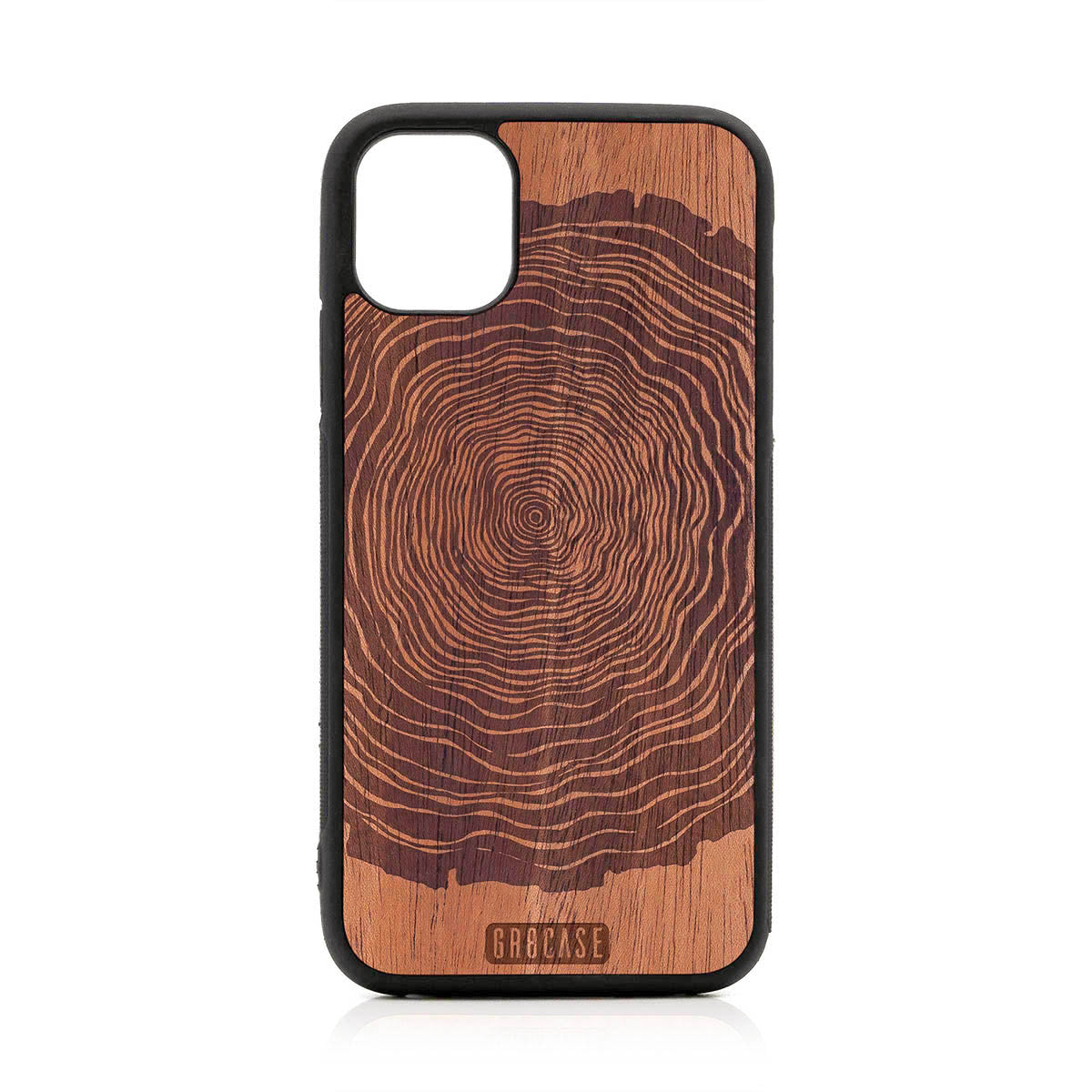 Tree Rings Design Wood Case For iPhone 11