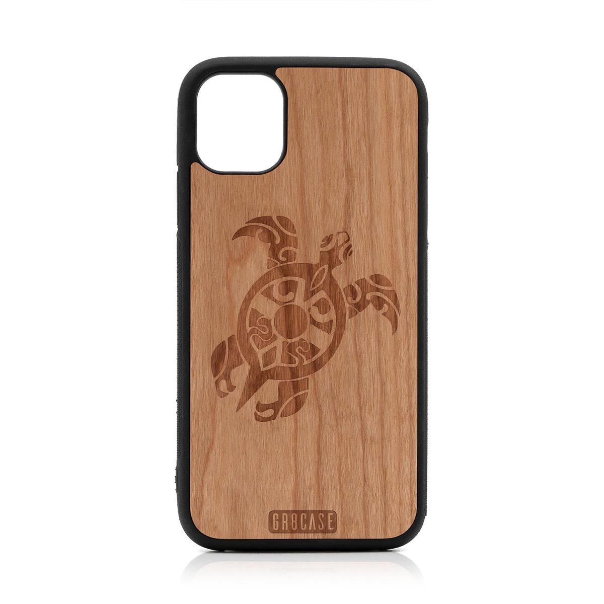 Turtle Design Wood Case For iPhone 11