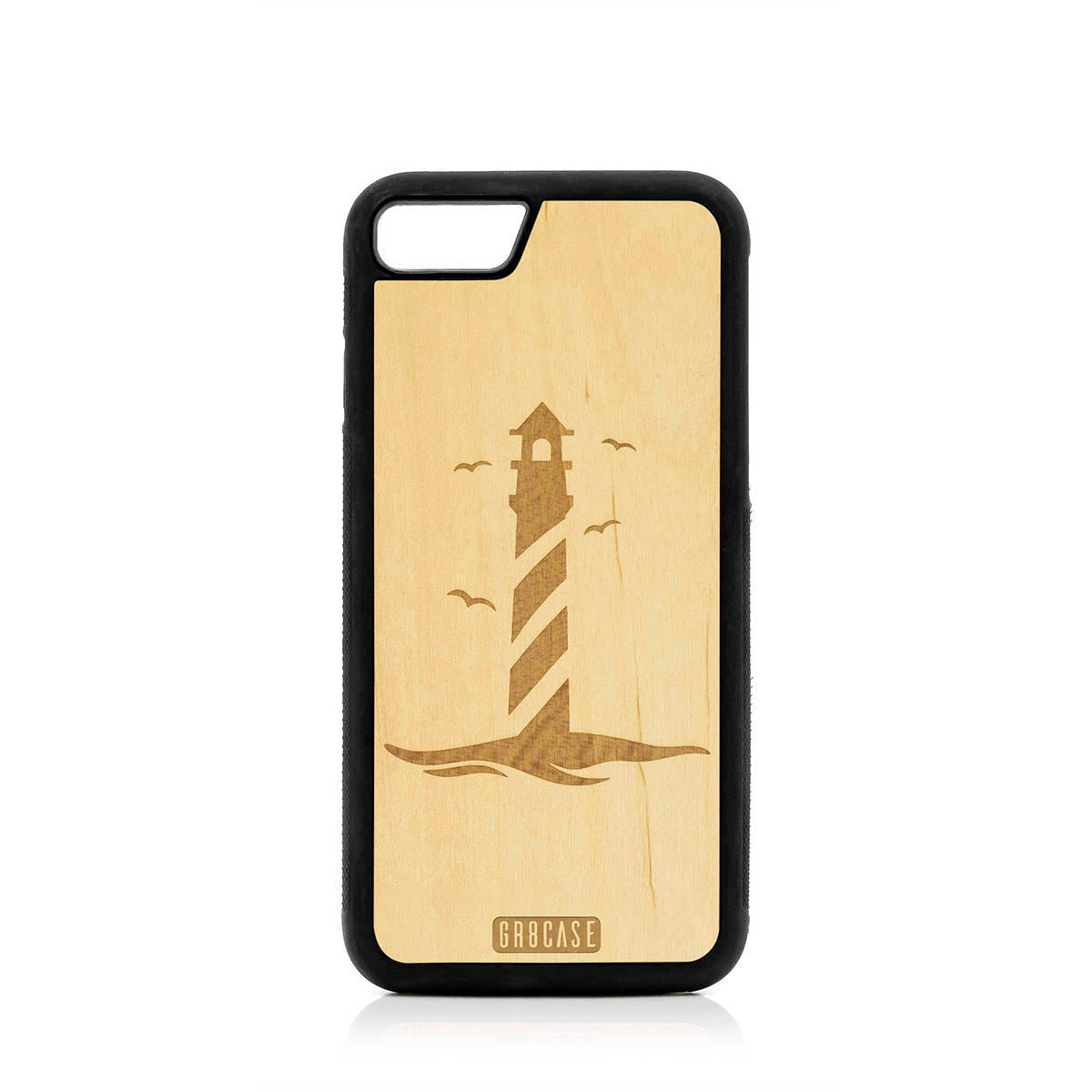 Lighthouse Design Wood Case For iPhone 7/8