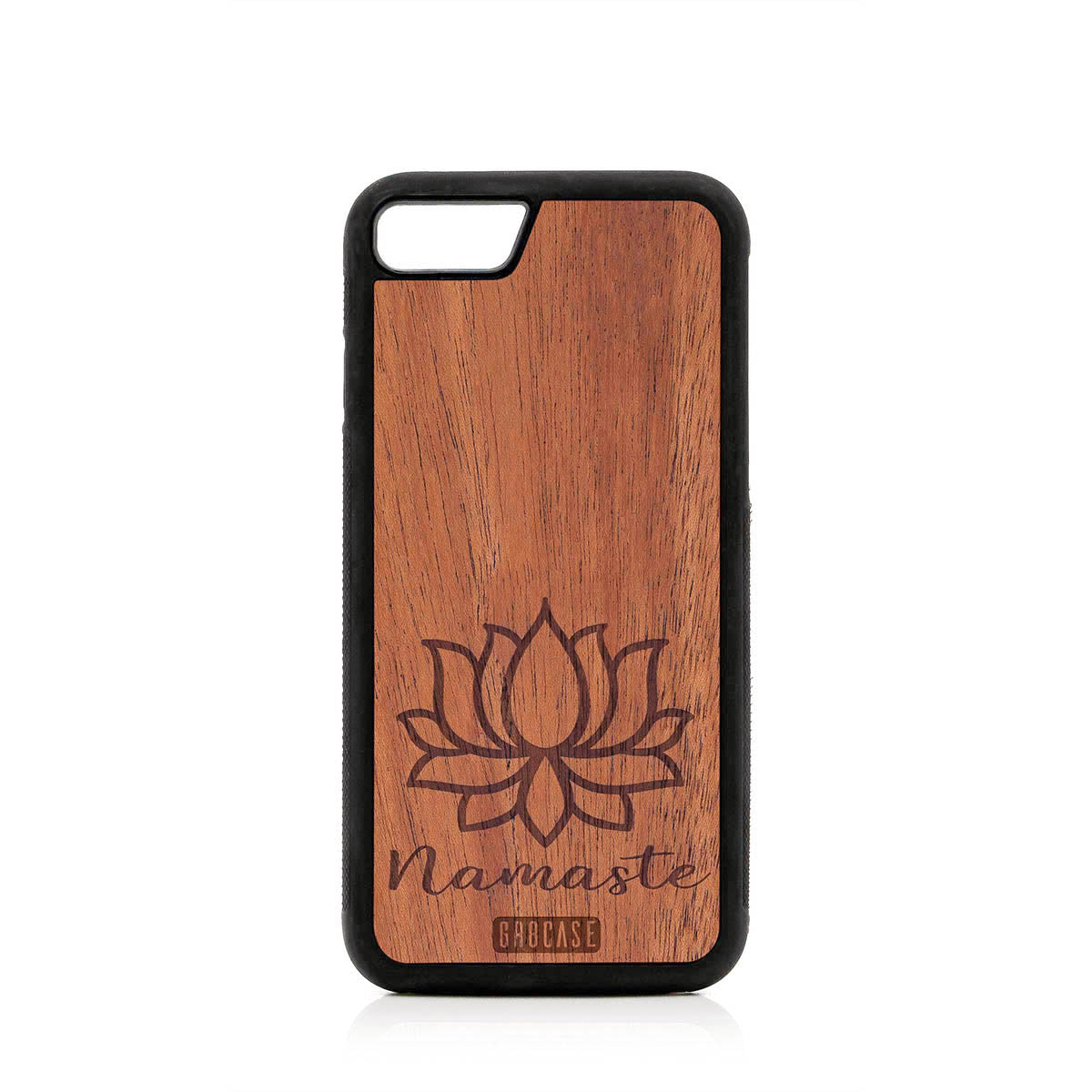 Namaste (Lotus Flower) Design Wood Case For iPhone 7/8