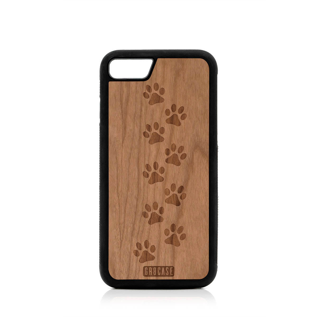 Paw Prints Design Wood Case For iPhone 7/8 by GR8CASE