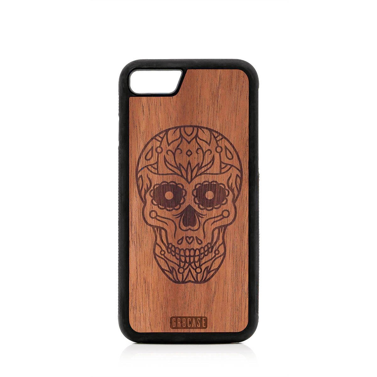 Sugar Skull Design Wood Case For iPhone SE 2020 by GR8CASE