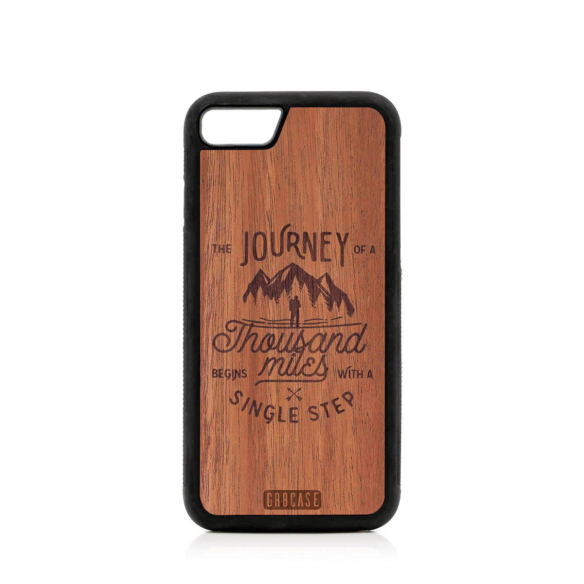 The Journey Of A Thousand Miles Begins With A Single Step Design Wood Case For iPhone 7/8