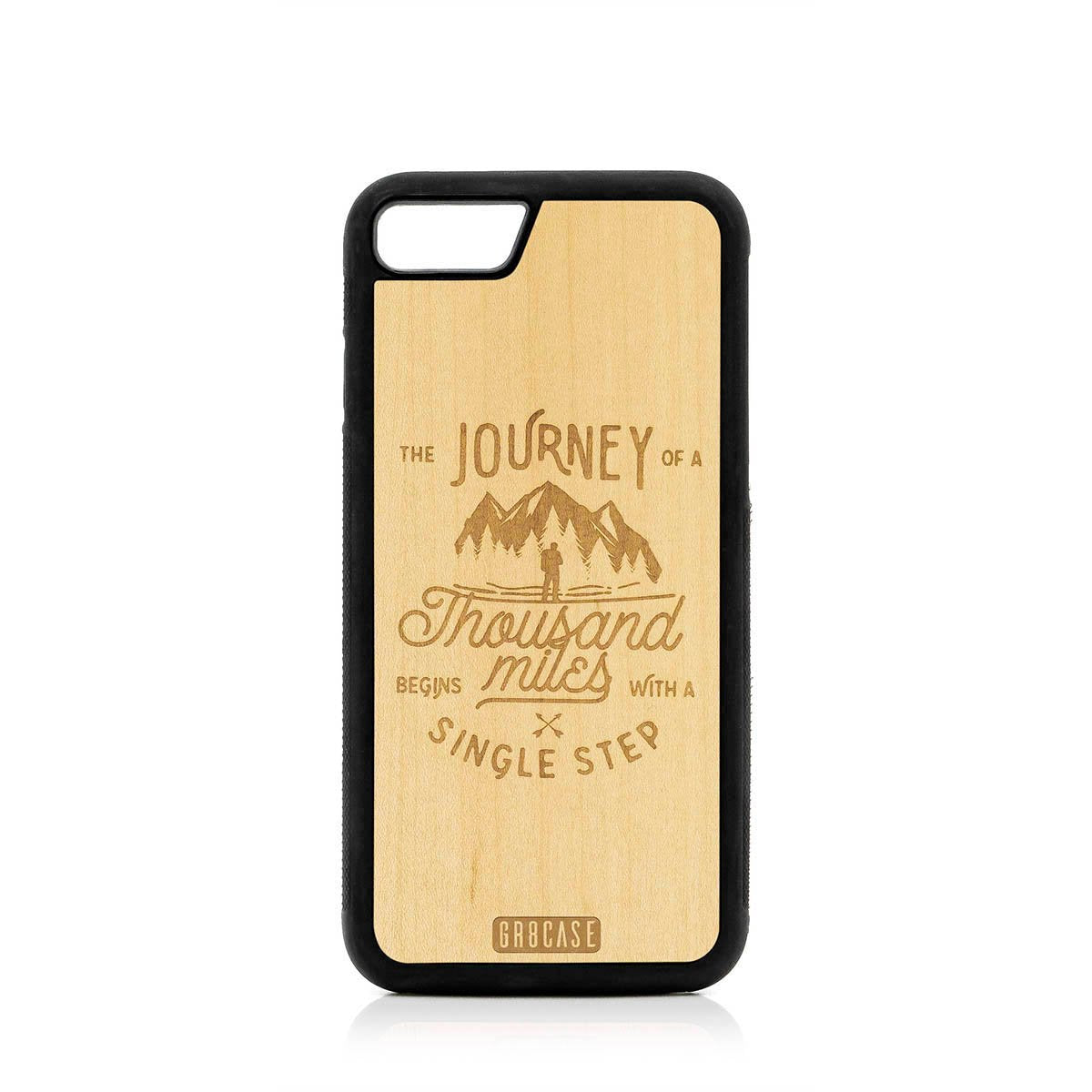 The Journey Of A Thousand Miles Begins With A Single Step Design Wood Case For iPhone SE 2020