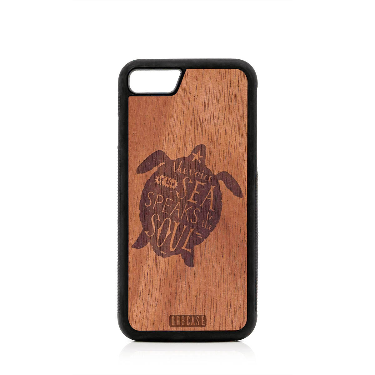 The Voice Of The Sea Speaks To The Soul (Turtle) Design Wood Case For iPhone 7/8
