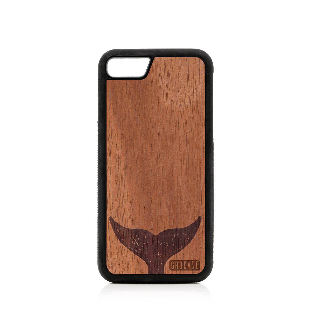 Whale Tail Design Wood Case For iPhone 7/8
