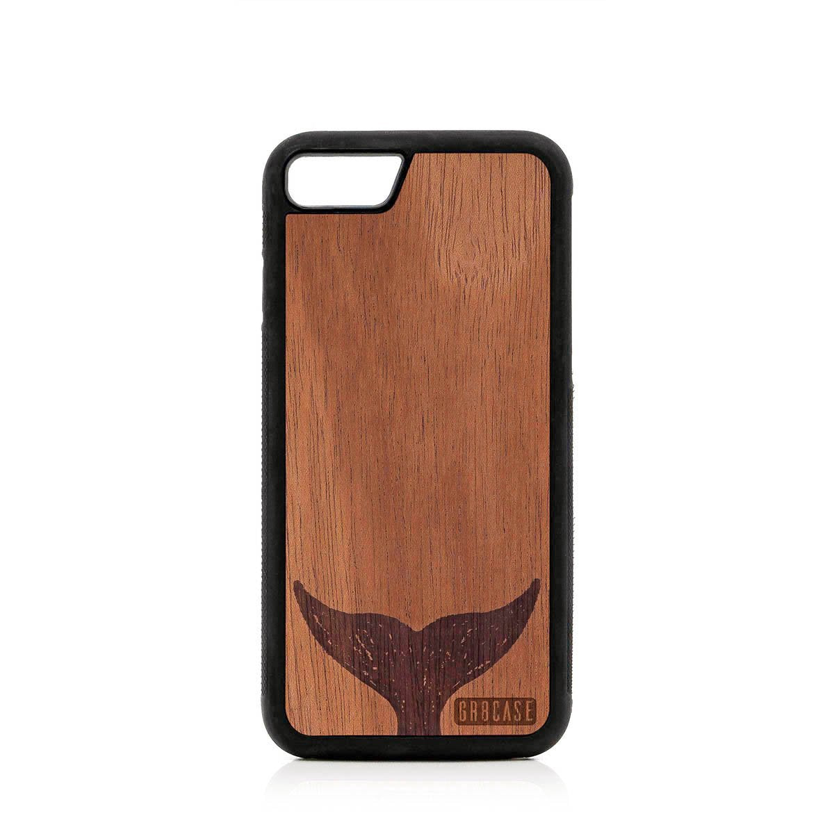 Whale Tail Design Wood Case For iPhone SE 2020