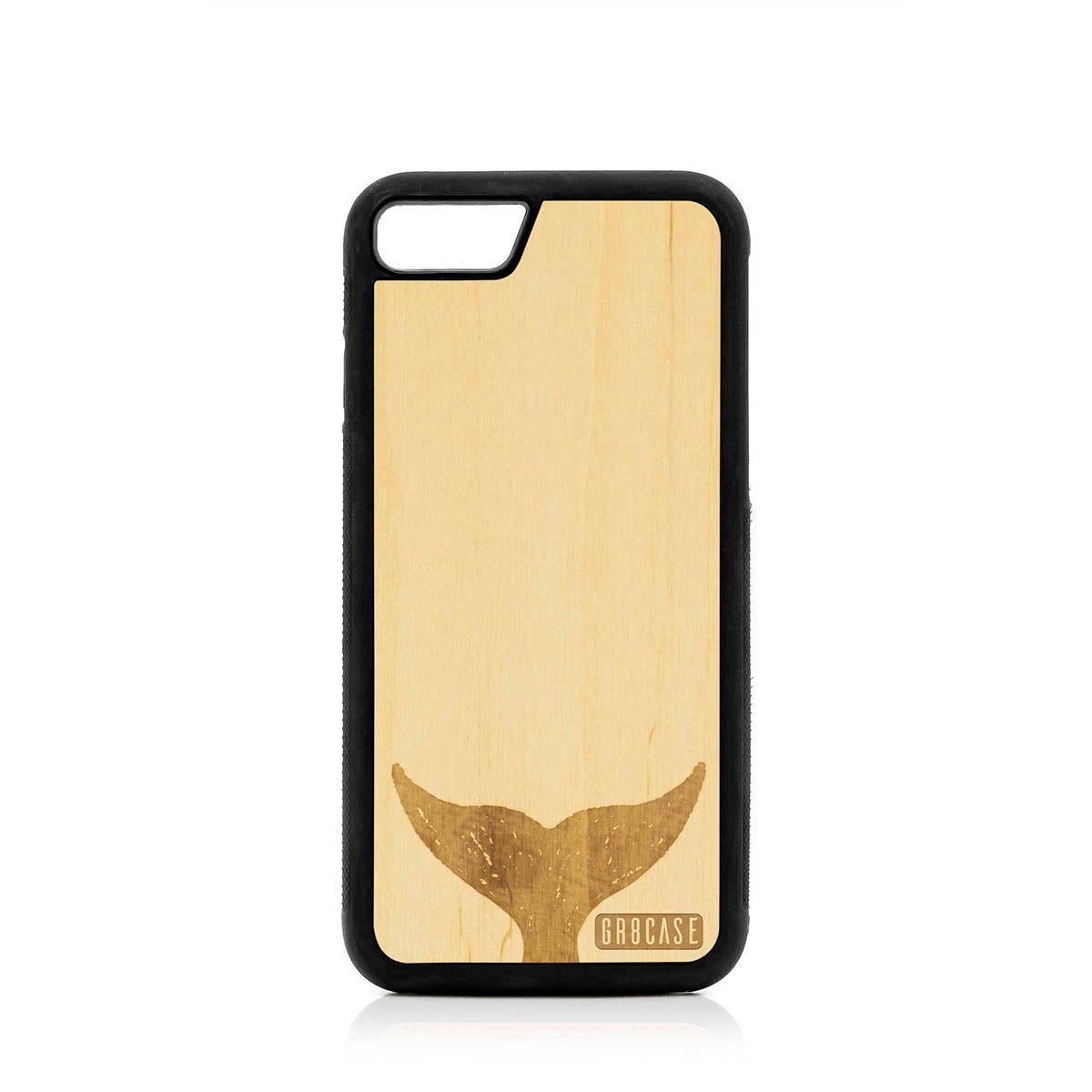 Whale Tail Design Wood Case For iPhone 7/8