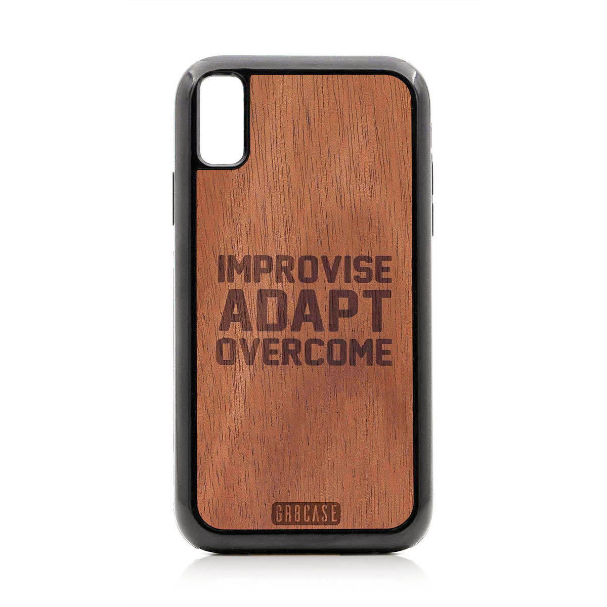 Improvise Adapt Overcome Design Wood Case For iPhone XR