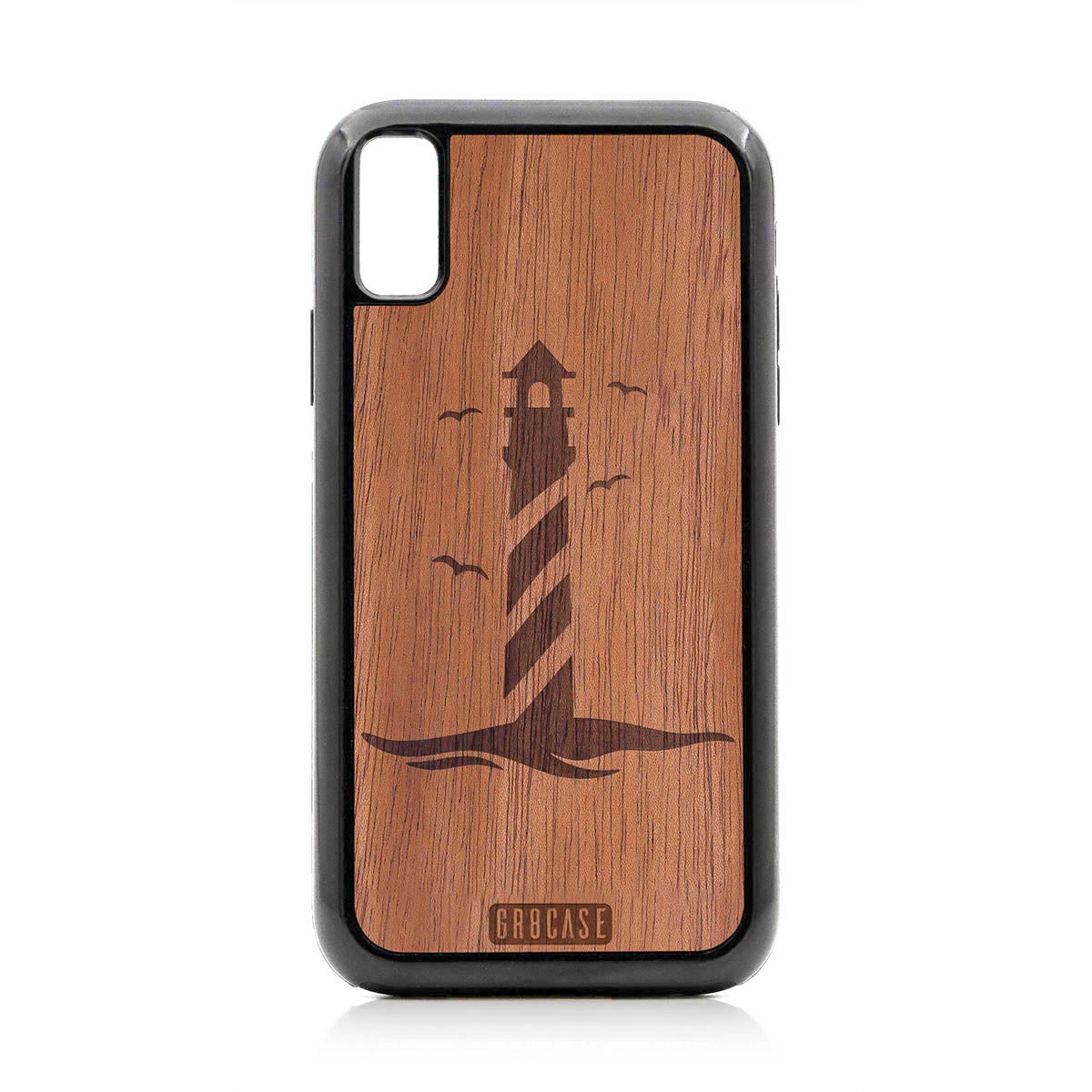 Lighthouse Design Wood Case For iPhone XR