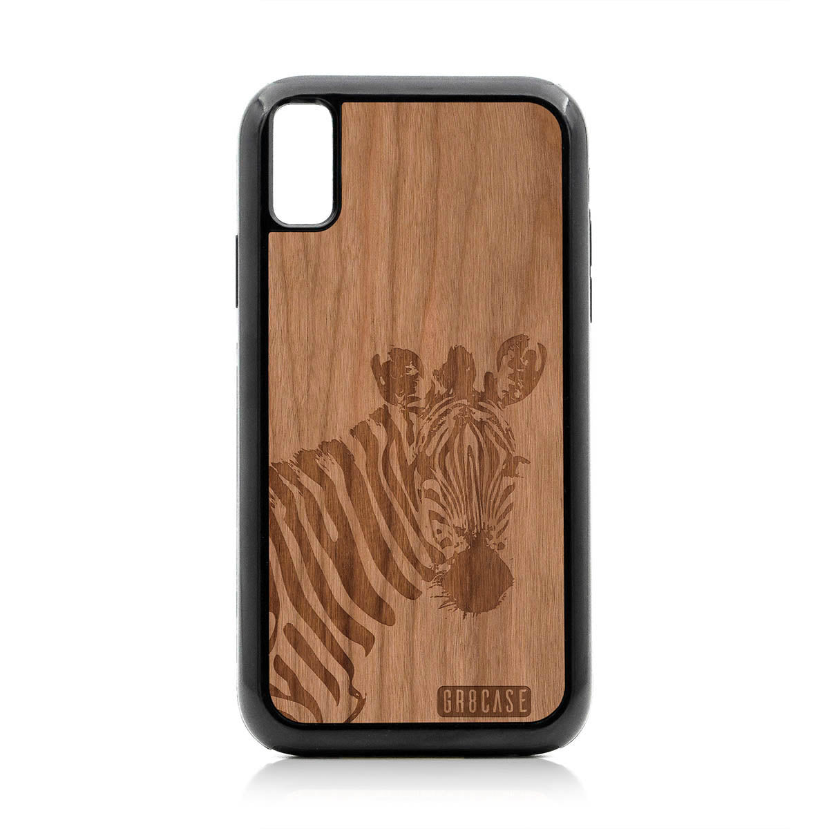 Lookout Zebra Design Wood Case For iPhone XR