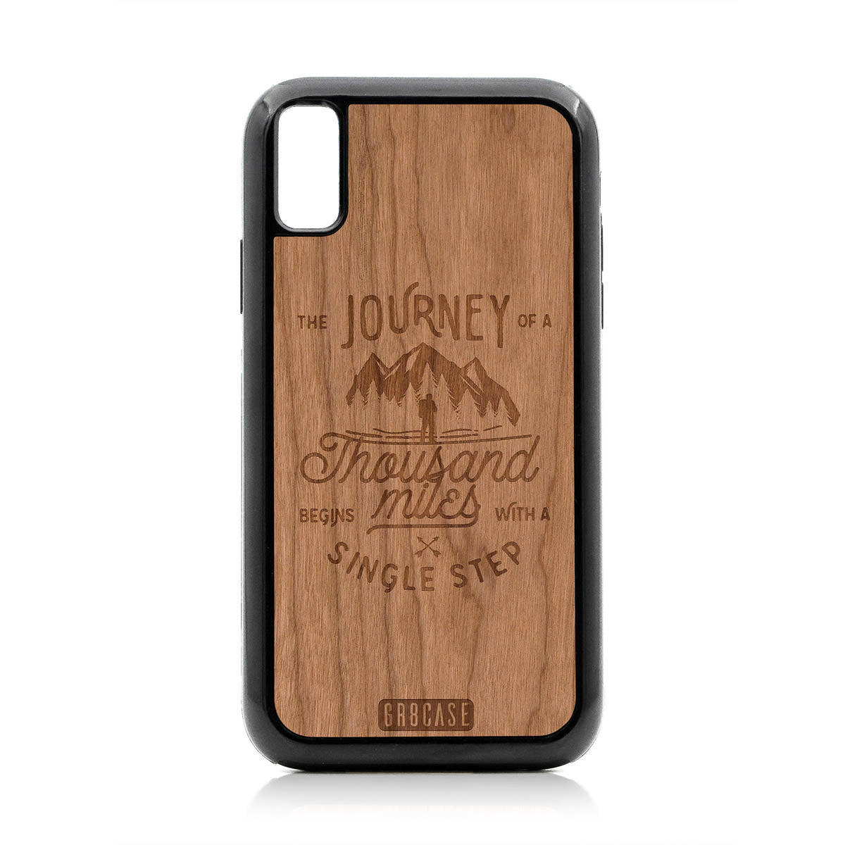 The Journey Of A Thousand Miles Begins With A Single Step Design Wood Case For iPhone XR