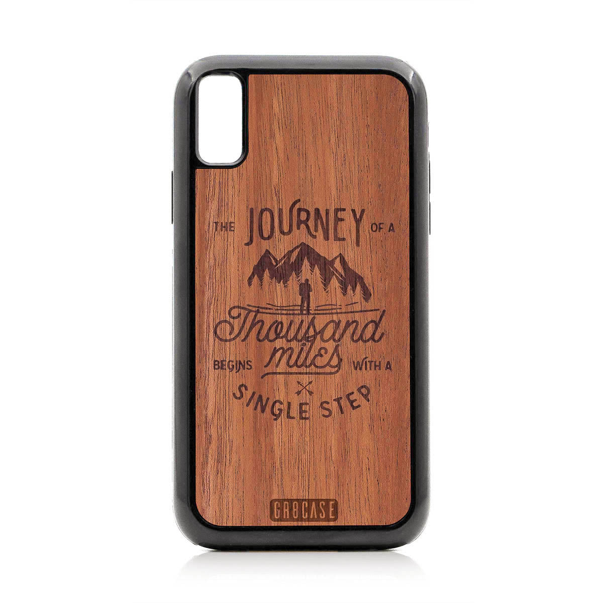 The Journey Of A Thousand Miles Begins With A Single Step Design Wood Case For iPhone XR