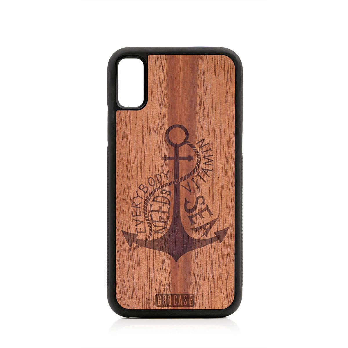 Everybody Needs Vitamin Sea (Anchor) Design Wood Case For iPhone X/XS by GR8CASE