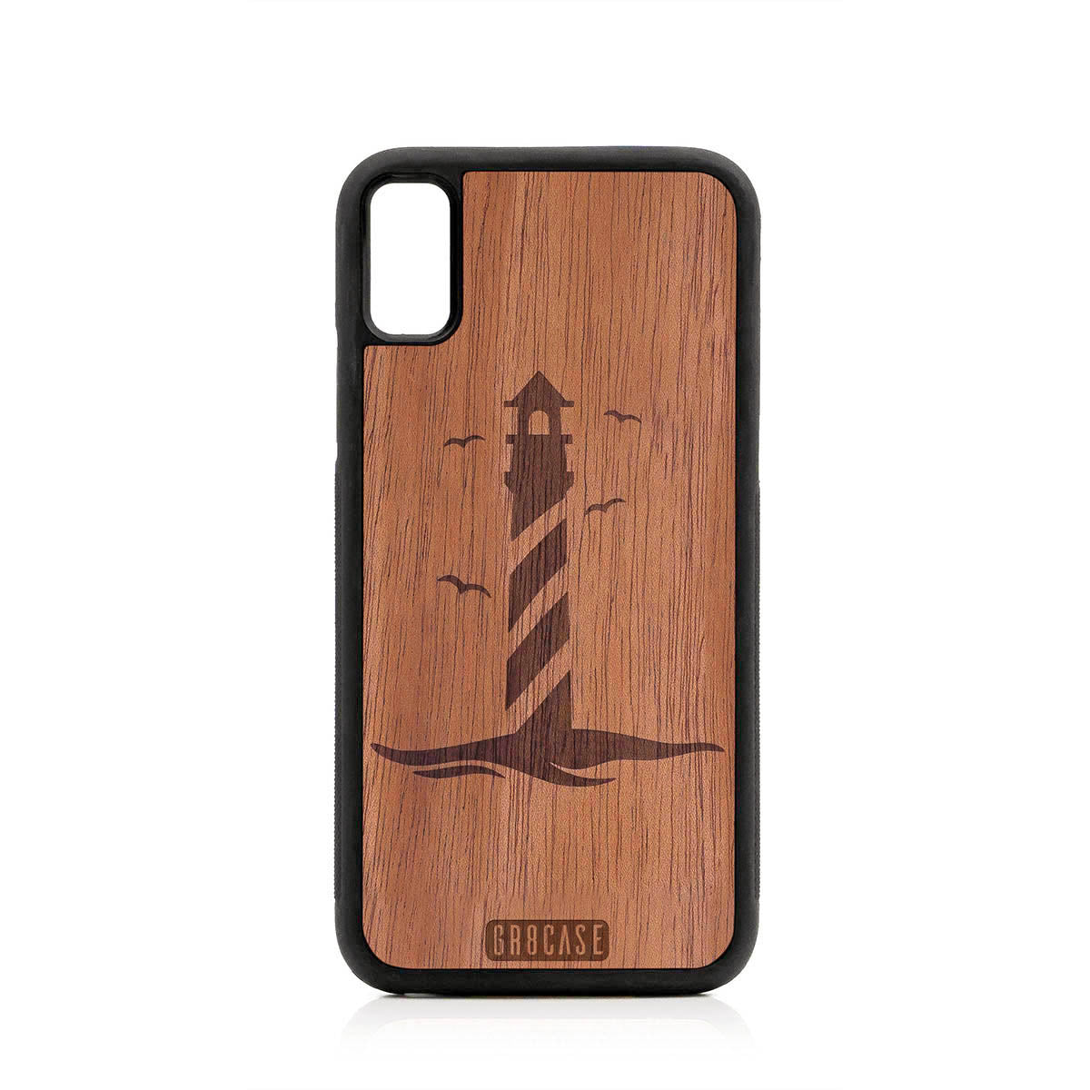 Lighthouse Design Wood Case For iPhone X/XS