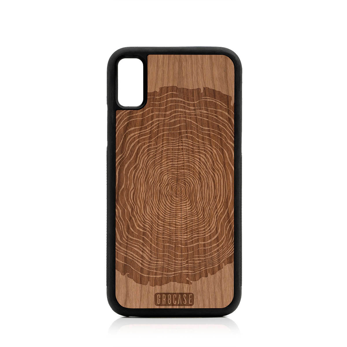 Tree Rings Design Wood Case For iPhone XS Max