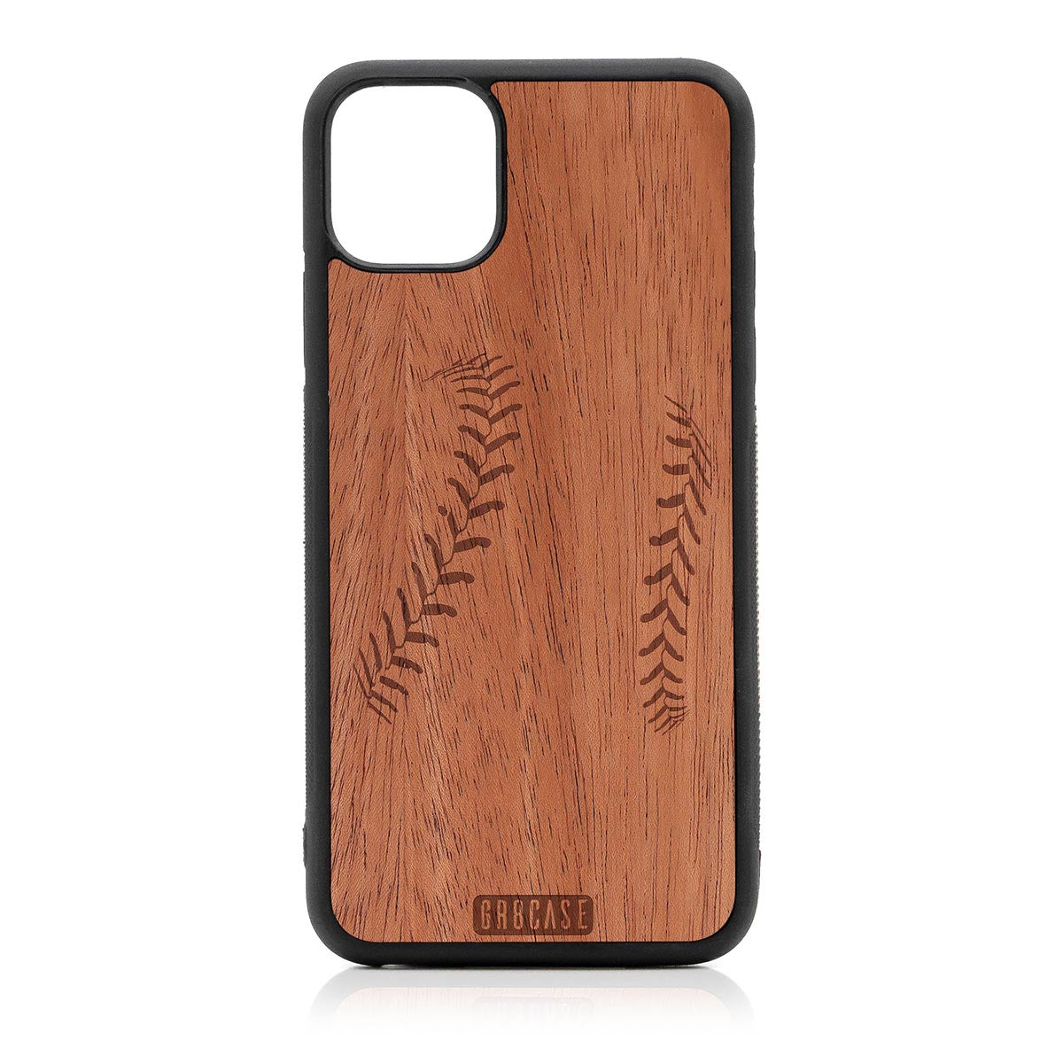 Baseball Stitches Design Wood Case For iPhone 11 Pro Max by GR8CASE