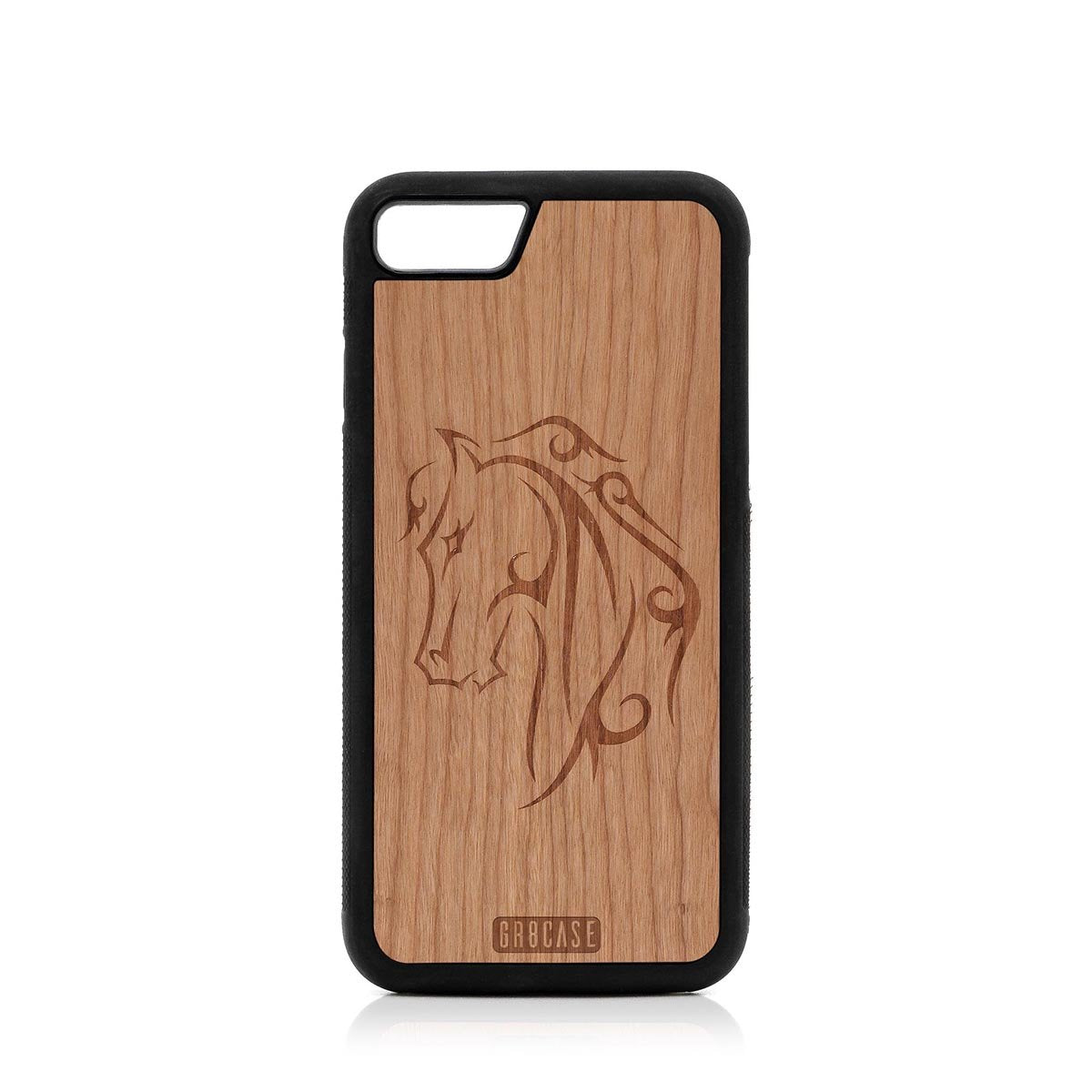Horse Tattoo Design Wood Case For iPhone SE 2020 by GR8CASE
