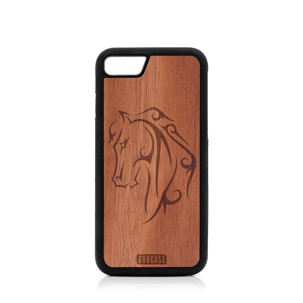 Horse Tattoo Design Wood Case For iPhone SE 2020 by GR8CASE