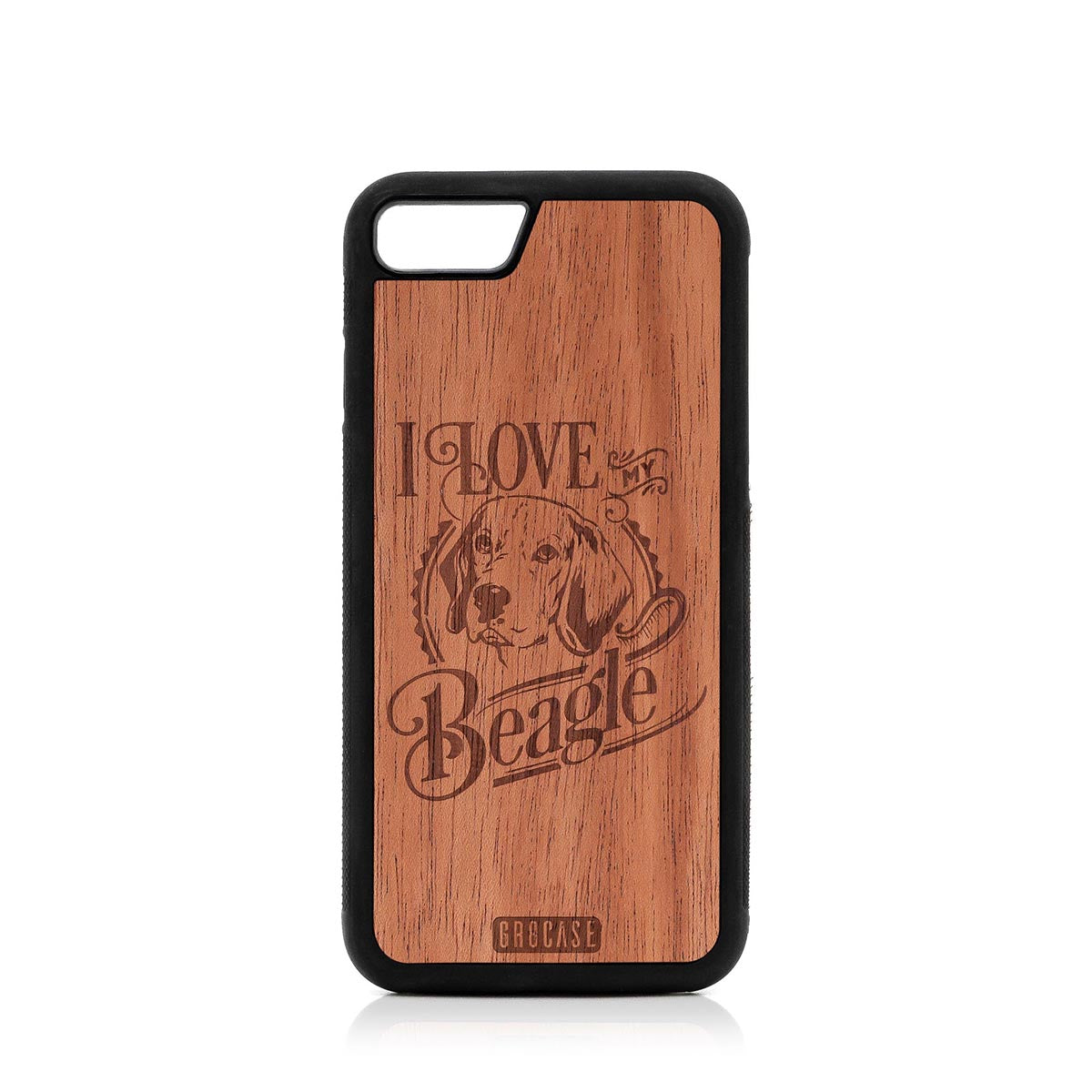I Love My Beagle Design Wood Case For iPhone 7/8/SE by GR8CASE