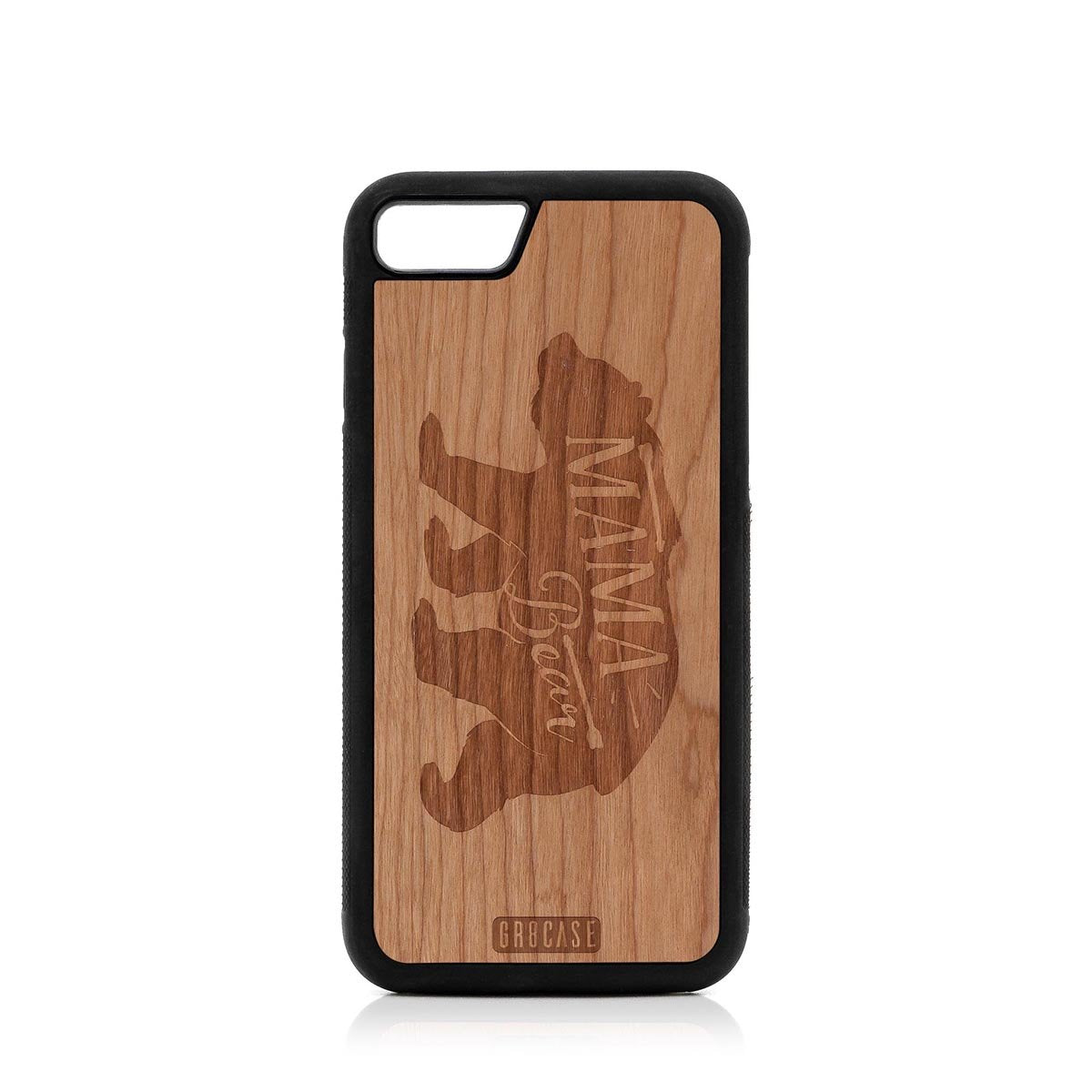 Mama Bear Design Wood Case For iPhone SE 2020 by GR8CASE