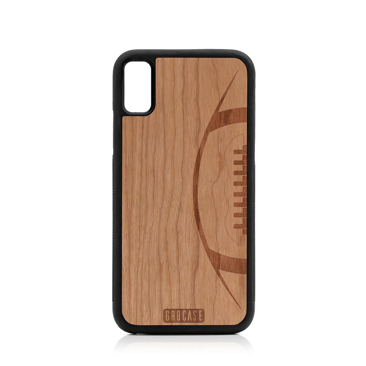 Football Design Wood Case For iPhone X/XS by GR8CASE