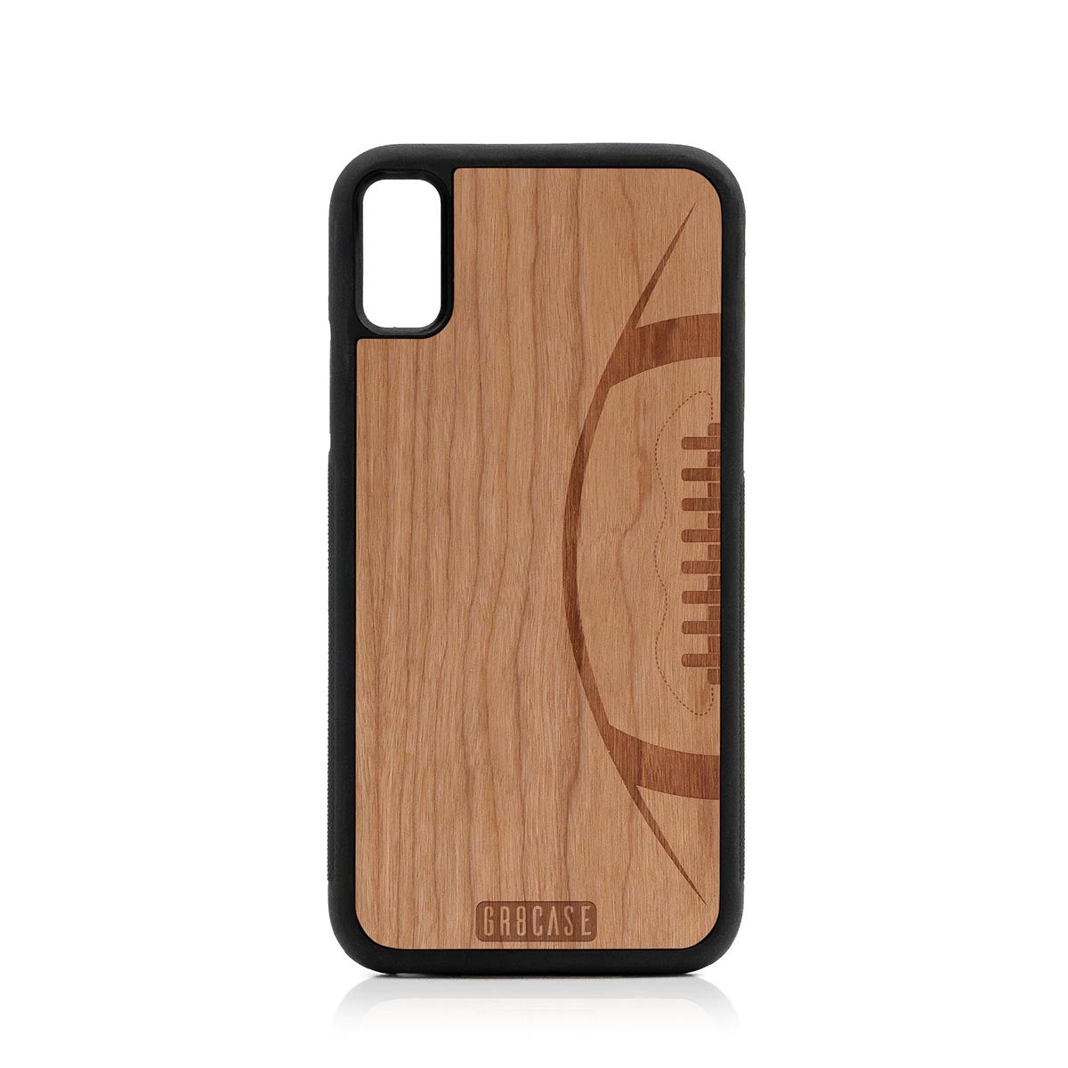 Football Design Wood Case For iPhone XS Max by GR8CASE