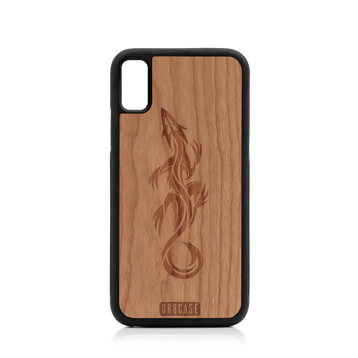 Lizard Design Wood Case For iPhone XR by GR8CASE