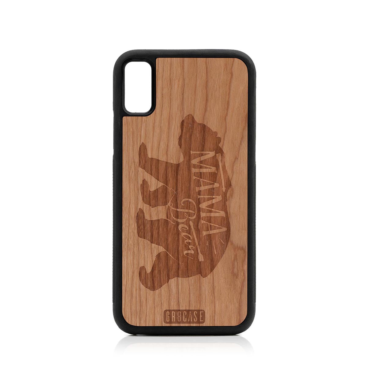 Mama Bear Design Wood Case For iPhone X/XS by GR8CASE