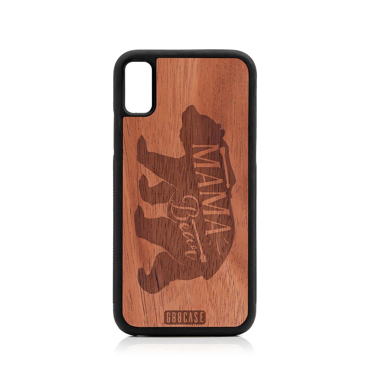 Mama Bear Design Wood Case For iPhone X/XS by GR8CASE