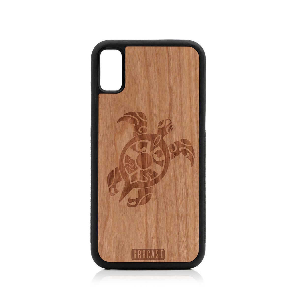 Turtle Design Wood Case For iPhone XS Max
