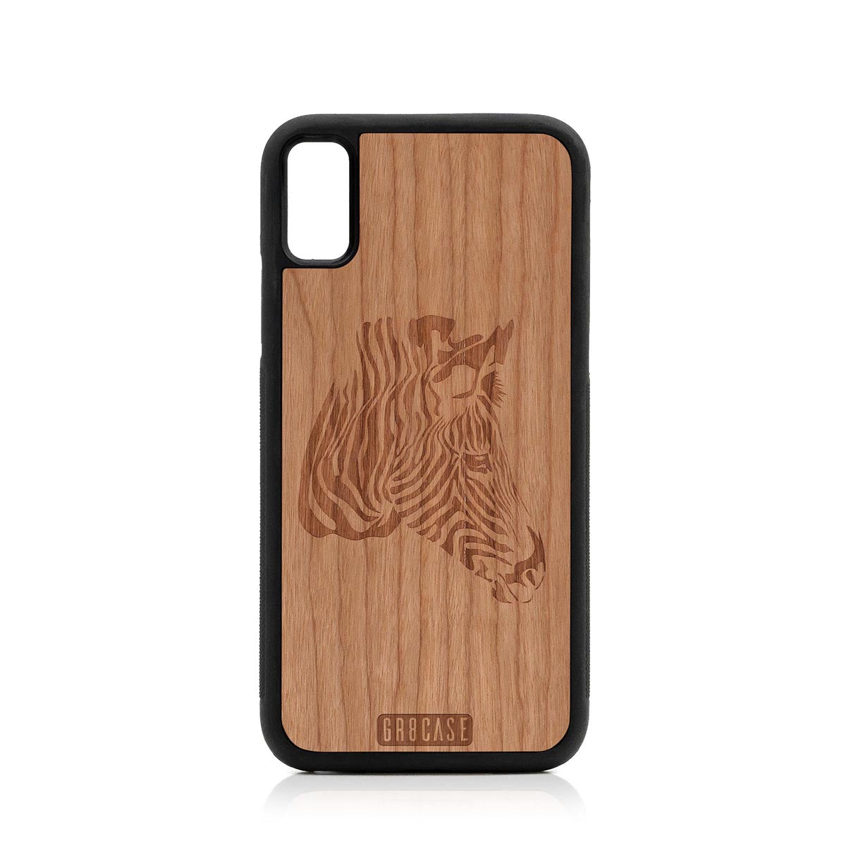 Zebra Design Wood Case For iPhone Xs Max