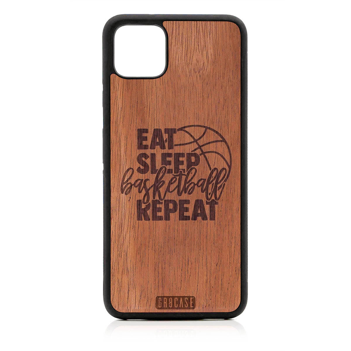 Eat Sleep Basketball Repeat Design Wood Case For Google Pixel 4XL