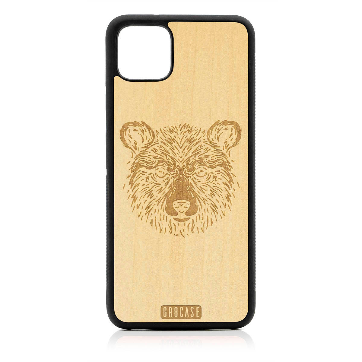 Furry Bear Design Wood Case For Google Pixel 4XL