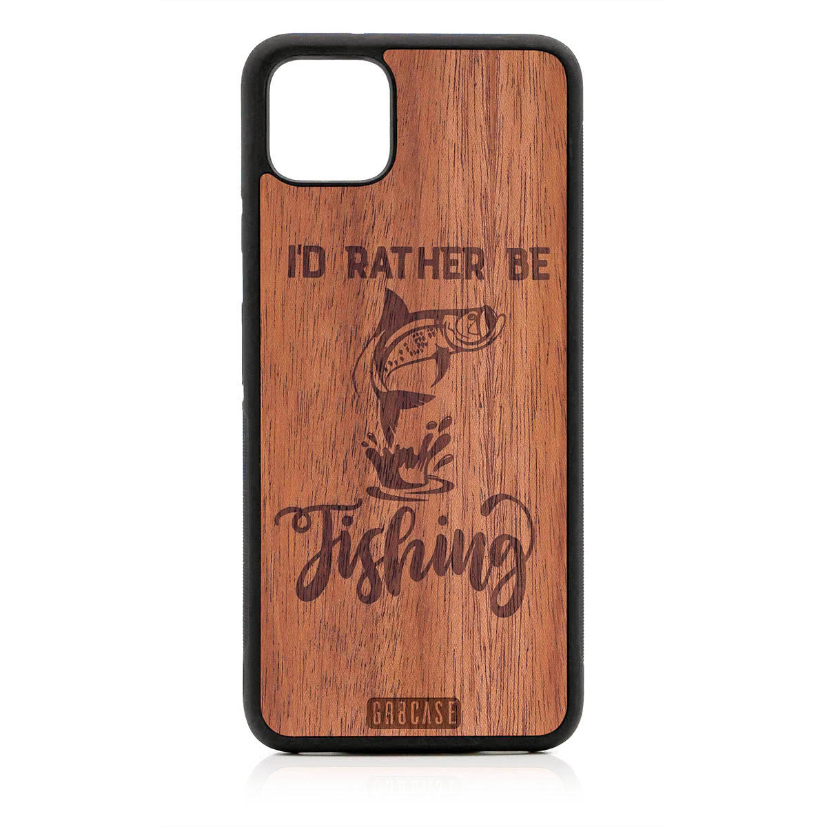 I&#39;D Rather Be Fishing Design Wood Case For Google Pixel 4XL
