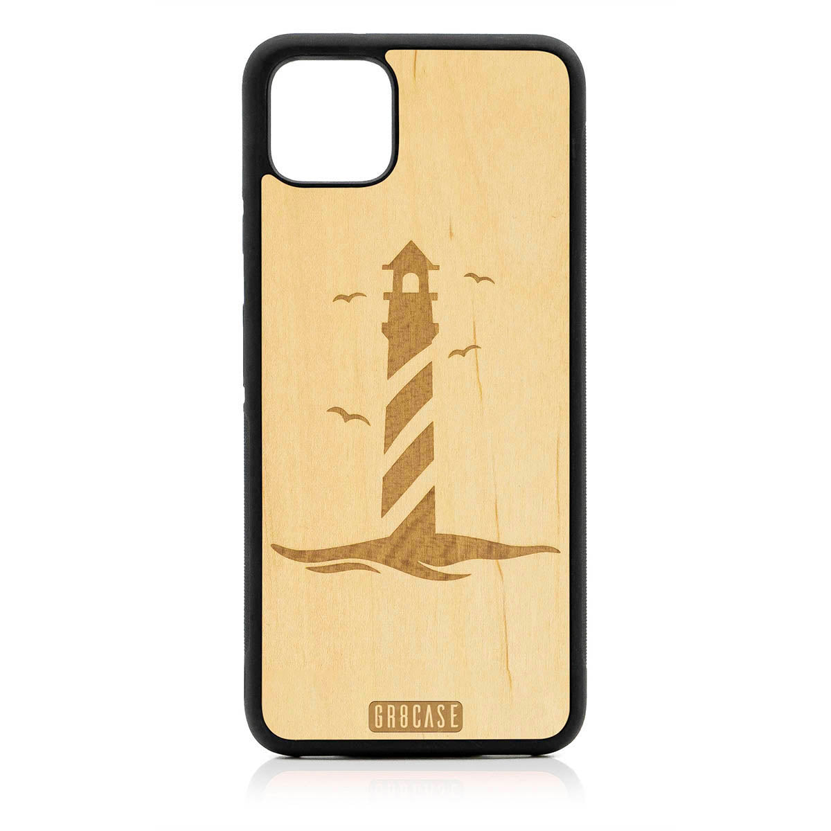 Lighthouse Design Wood Case For Google Pixel 4XL