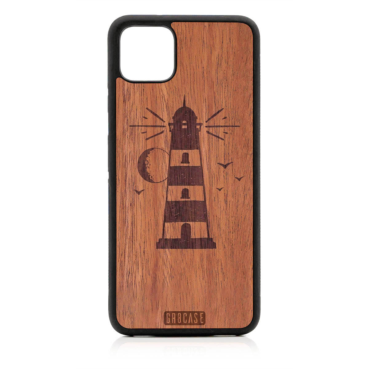 Midnight Lighthouse Design Wood Case For Google Pixel 4XL