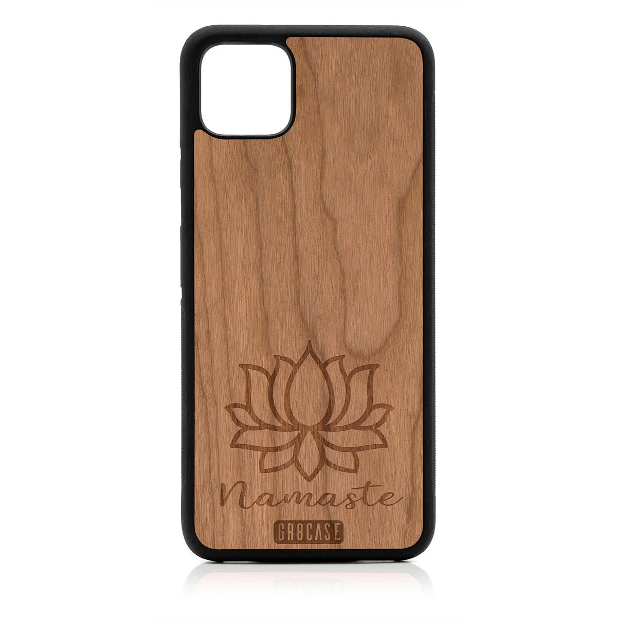 Namaste (Lotus Flower) Design Wood Case For Google Pixel 4XL
