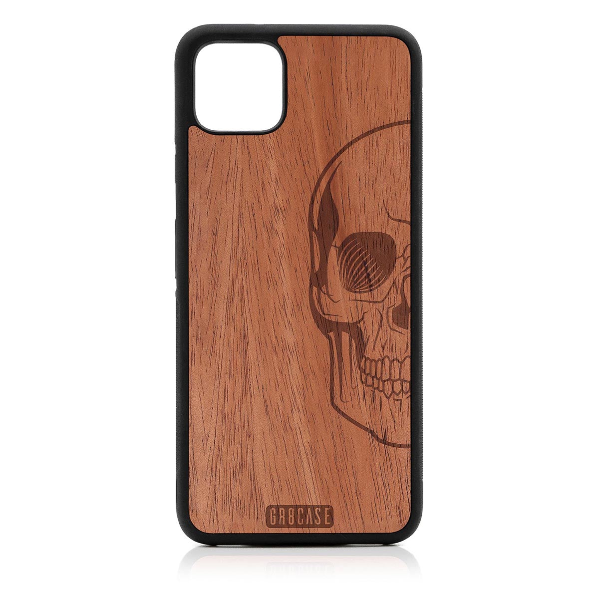 Half Skull Design Wood Case Google Pixel 4XL by GR8CASE