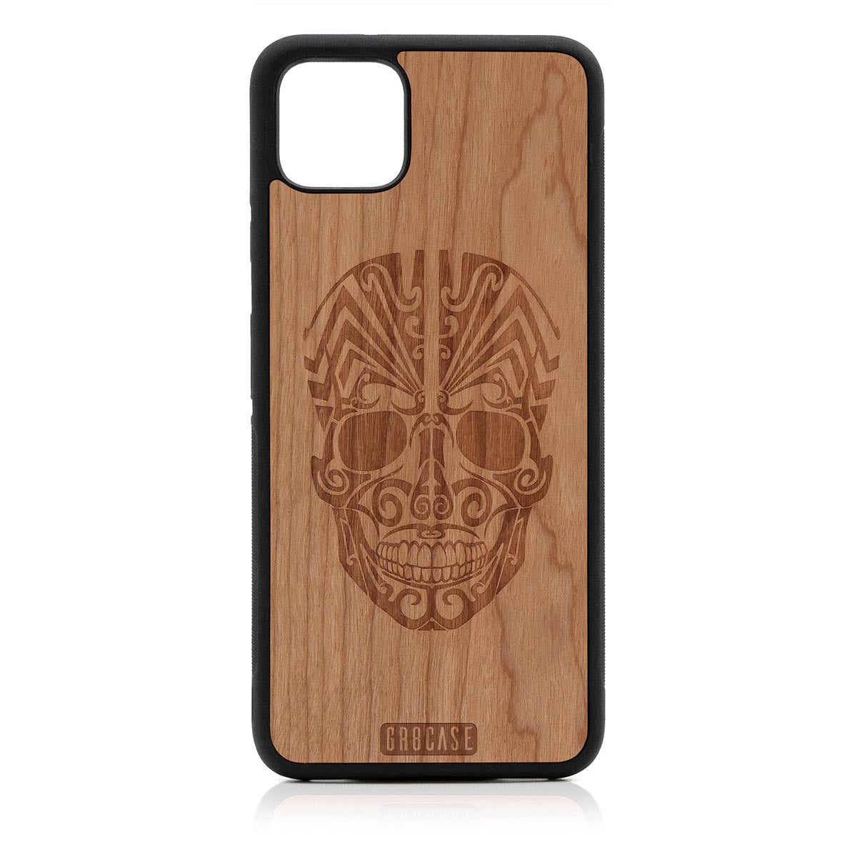 Tattoo Skull Design Wood Case Google Pixel 4XL