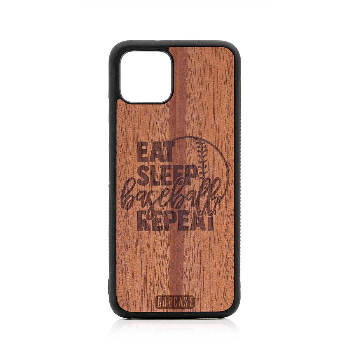 Eat Sleep Baseball Repeat Design Wood Case For Google Pixel 4