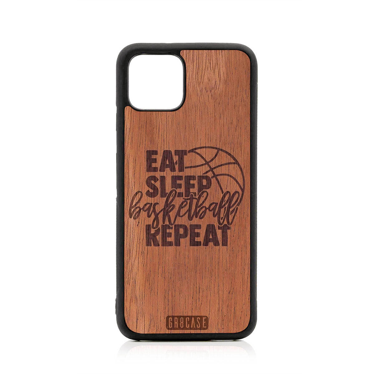 Eat Sleep Basketball Repeat Design Wood Case For Google Pixel 4