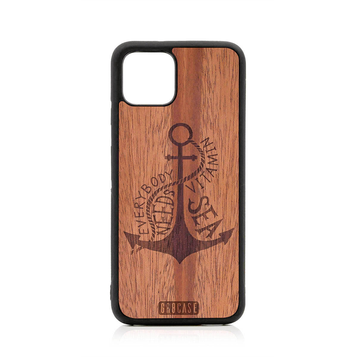 Everybody Needs Vitamin Sea (Anchor) Design Wood Case For Google Pixel 4 by GR8CASE