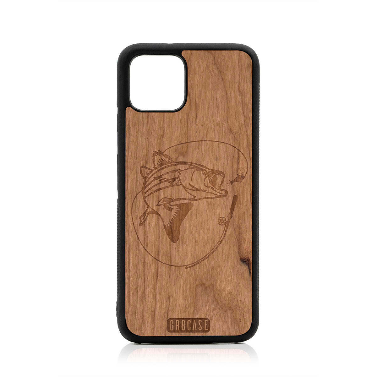 Fish and Reel Design Wood Case For Google Pixel 4 by GR8CASE