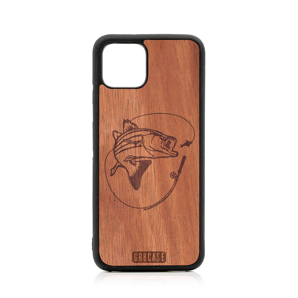 Fish and Reel Design Wood Case For Google Pixel 4 by GR8CASE
