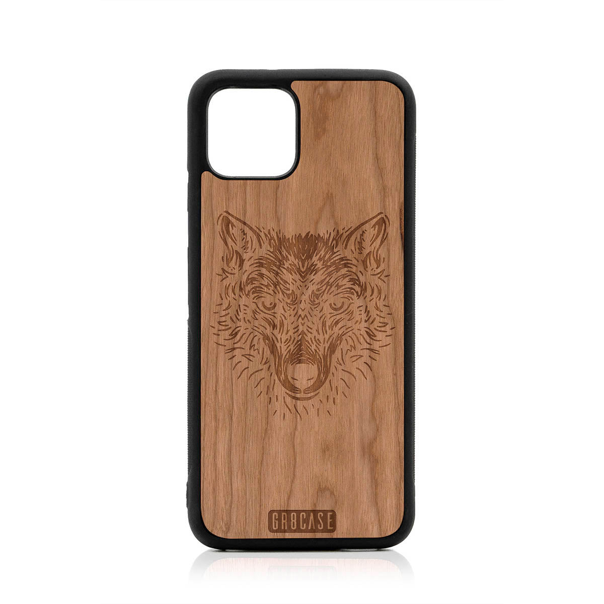 Furry Wolf Design Wood Case For Google Pixel 4